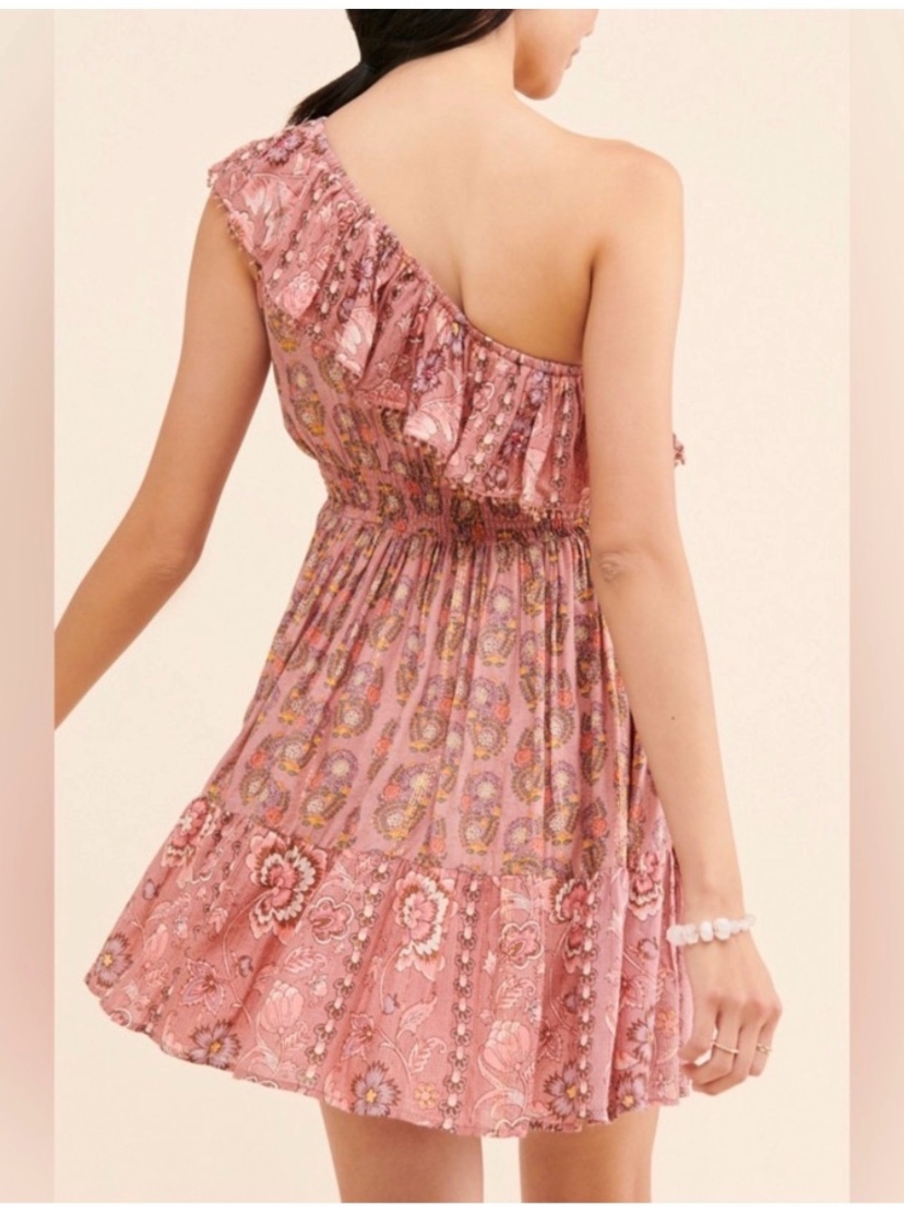 Anthropologie Gipsy Queen one shoulder dress M/L - Picture 2 of 7